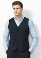 Mens-Peaked Vest with Knitted Back