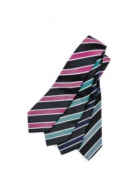 Tie - Mens Wide Contrast Stripe